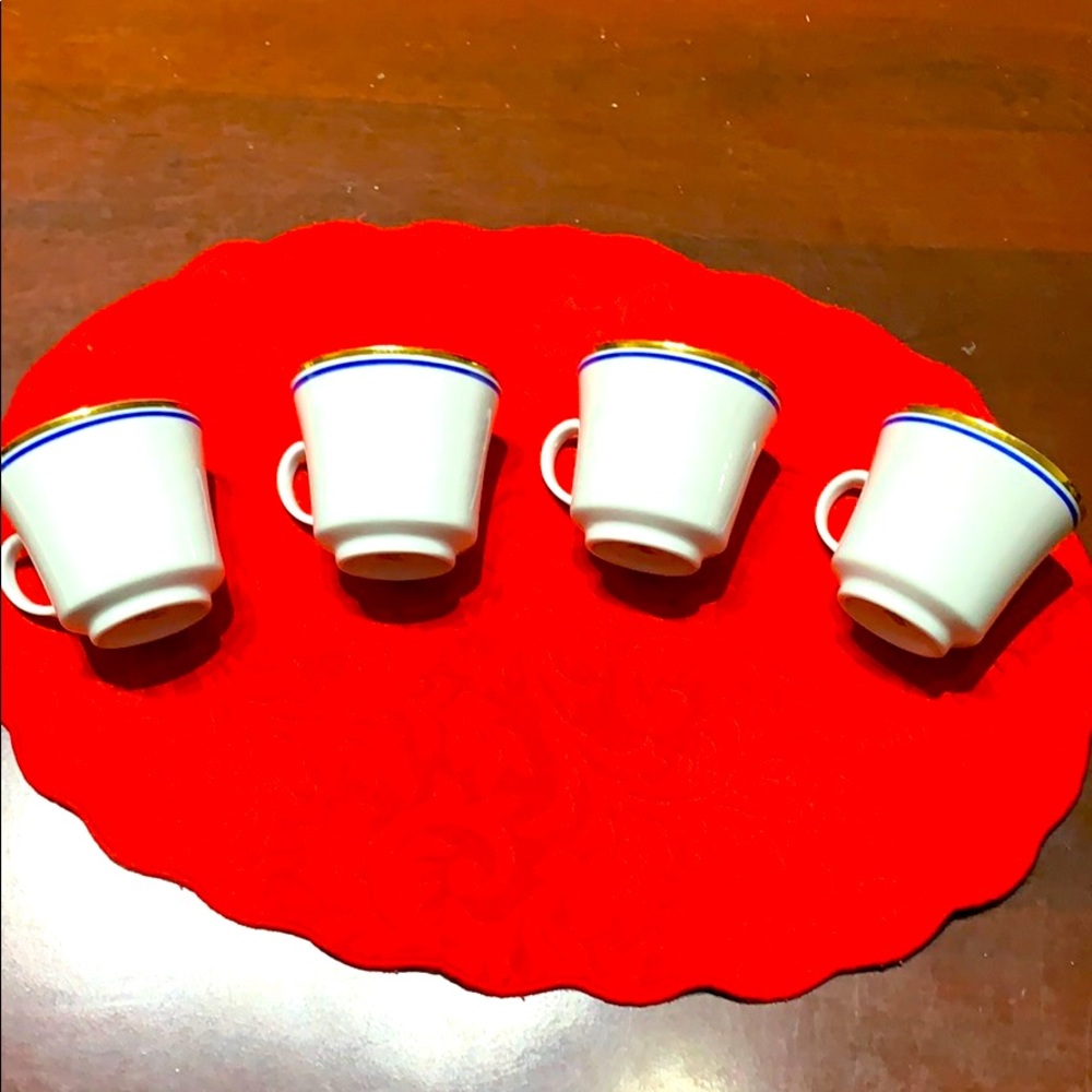 Vintage German PMR Bavaria set of 4 tea cups